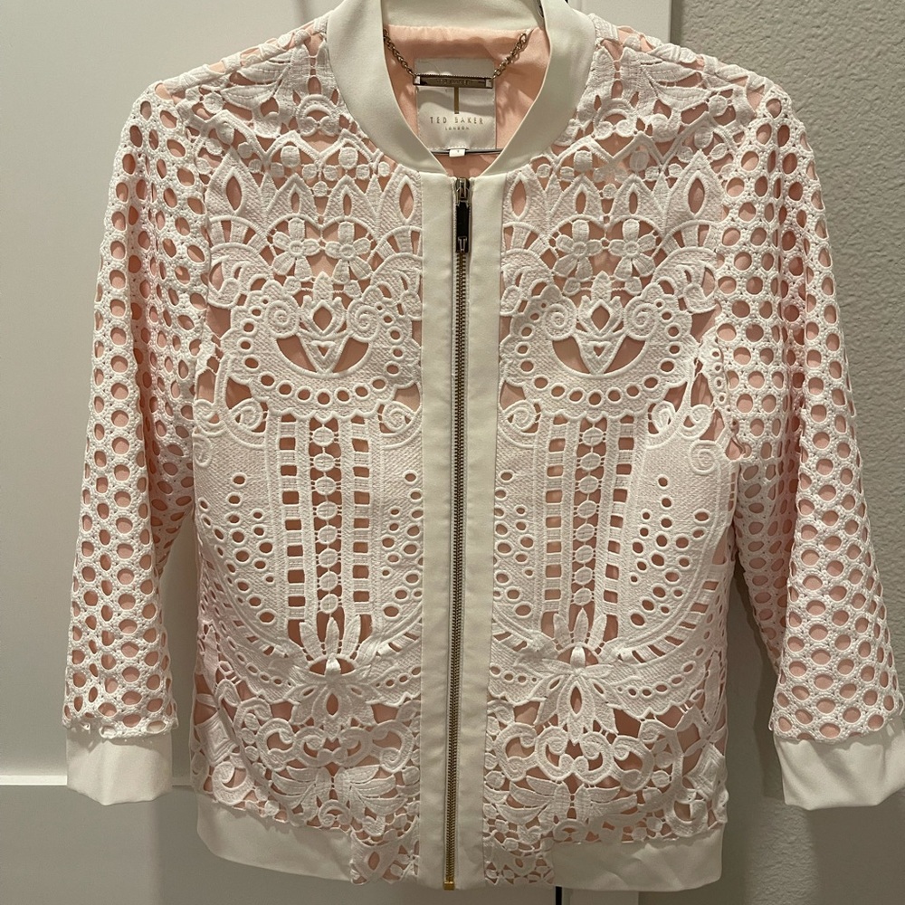 Ted Baker floral cutout jacket